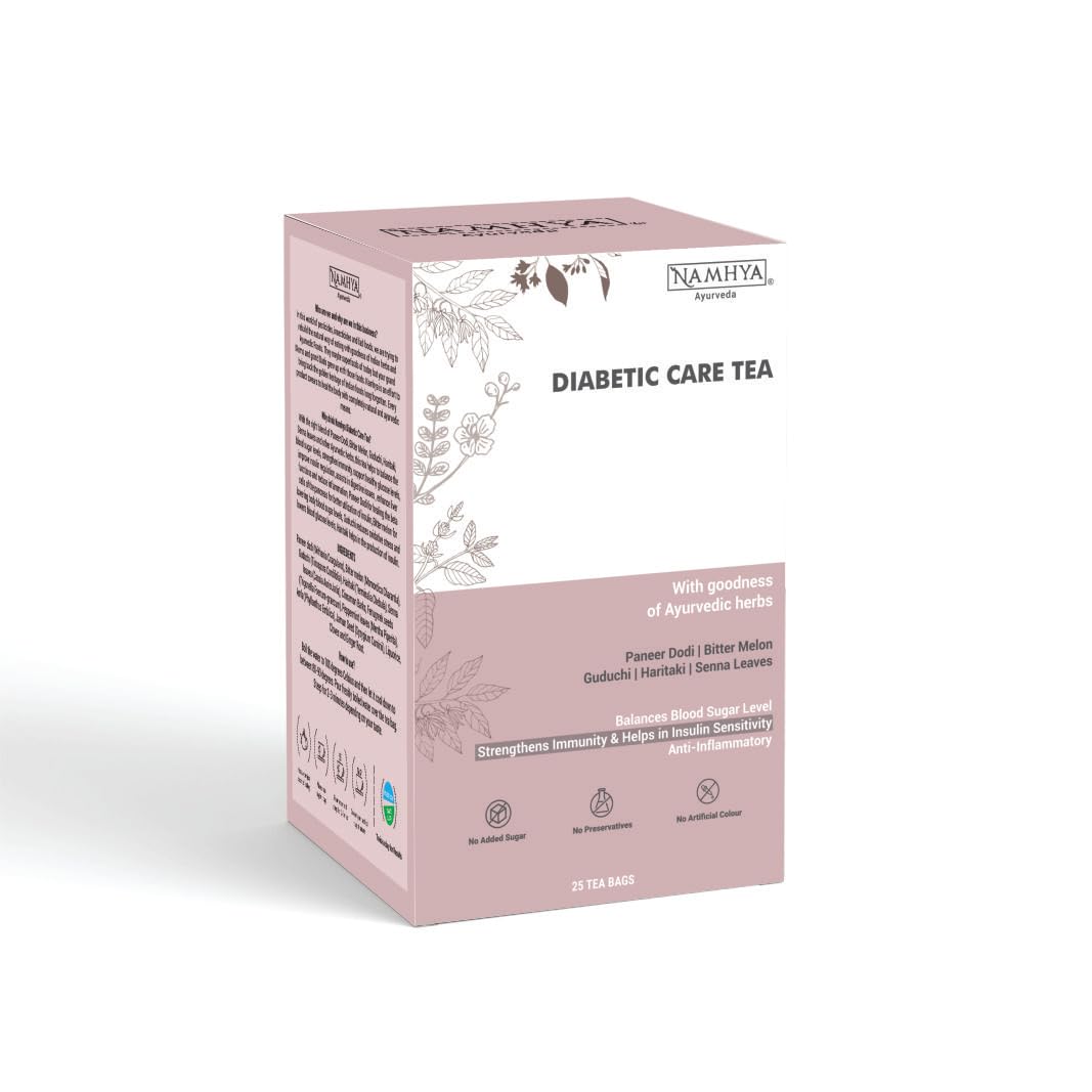 Namhya Diabetes Care Tea with Super Herb Paneer DODI and other Ayurvedic herbs, Bitter Melon, Guduchi, Haritaki etc for Regulating Blood Sugar Levels, Strengthens Immunity, (Tea Bags) (B0CGHSWVPD) Amazon Price History, Amazon Price Tracker