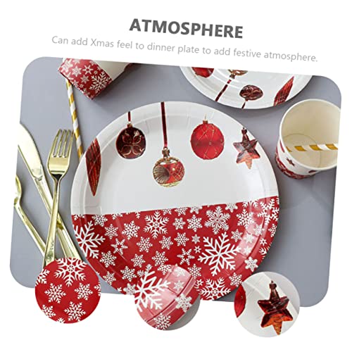 Set de vaisselle avec assiette en papier pour buffet et réception - 8