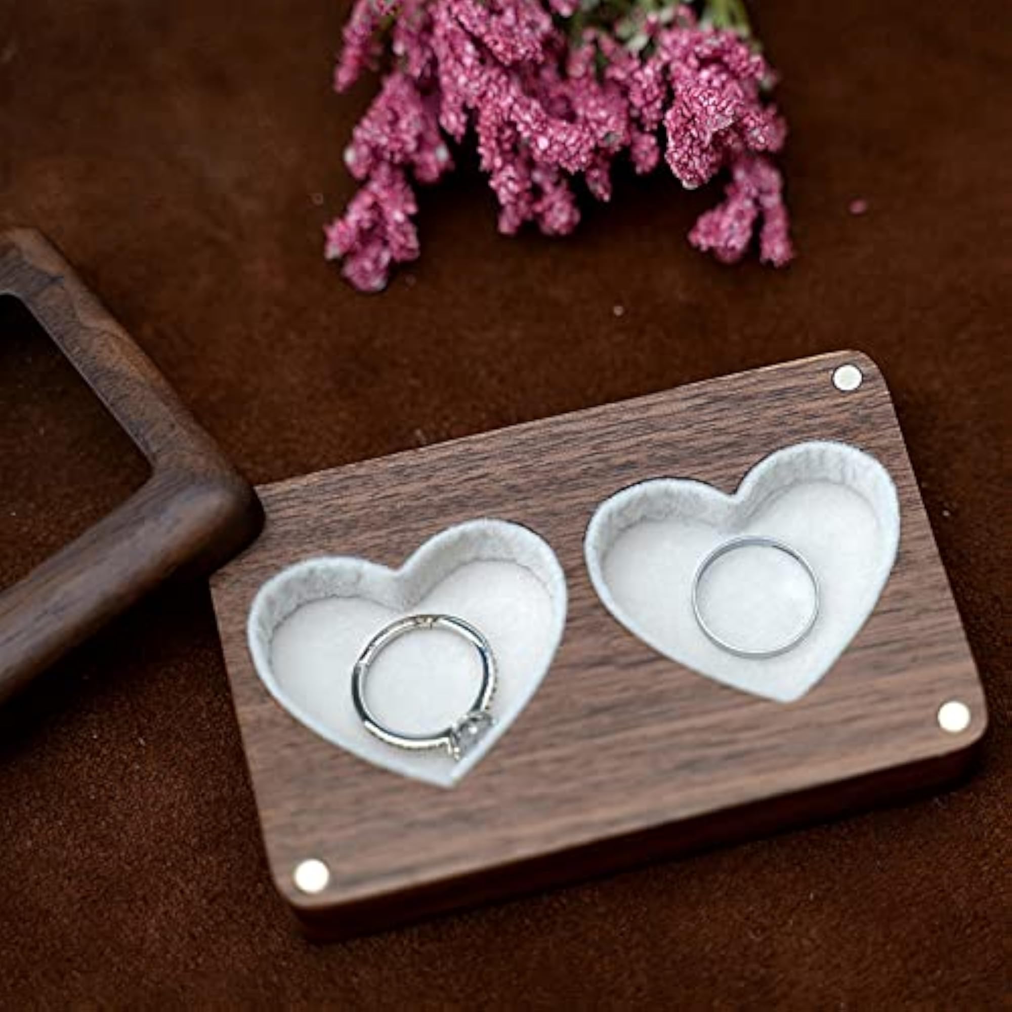Custom Rustic Wedding Ring Box, Engagement Ring Holder