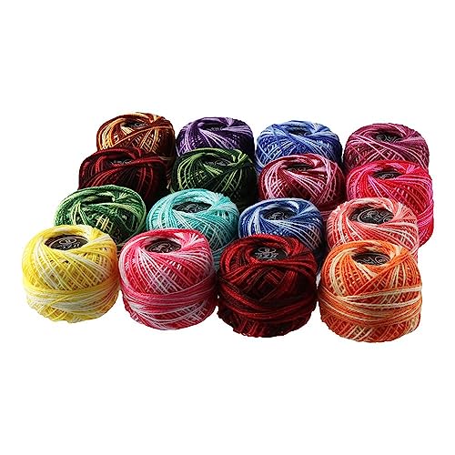 Hilos de algodón coloridos para bordado en ovillos x16 miniatura 6