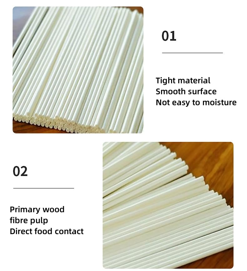 Fenglin-joy Bâtonnets De Sucettes,100 Pièces DeBâtonnets En