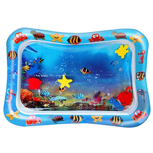 Image of Marysay Infant Toys 3 6 7 8 9 Months Baby Gift Tummy Time Water Mat Inflatable Baby Play Mat for Newborn Boys Girls Size 26”x20”