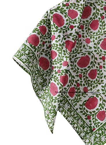Image of Ravaiyaa - Attitude is everything Sanganer Hand Block Printed Scarves Pure Cotton Scarf Square Hijab Dupatta 40 inch X 40 inch Inch