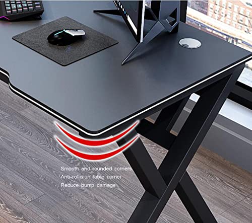 JLLIOLKY Spieltisch und Computertisch, geeignet für PC-Laptops in großen Räumen, Oberfläche aus Kohlefaser, Spieltisch mit Haken – Bild 7
