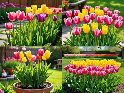 BlimBurn Hybrid Tulip Mix Flower Seeds - 50+ Seeds, Easy to Grow & Care, Suitable for All India Climates