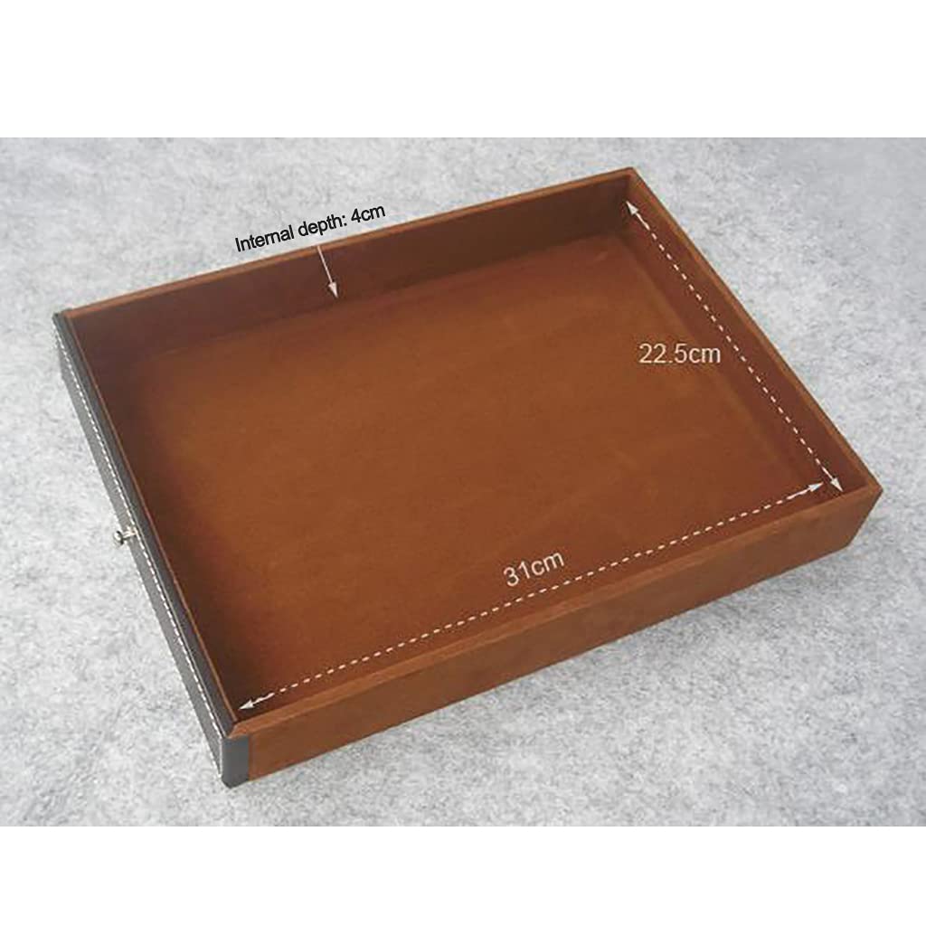 Schubladenbox,Bürobox mit 3 Schüben,Ablageboxen,Ordner a4 Breit,Schubladenbox Pappe,PU-Leder Chubladenbox zur Dokumentenablage,Stehsammler,Briefablag,für Bürobedarf