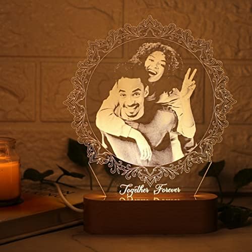 Buy Artistic Gifts 3D Illusion Personalized LED Table Lamp for Couples