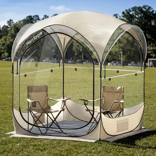 Pop Up Sports Pod Tent 6×6 FT, Clear Bubble Weather Pod...