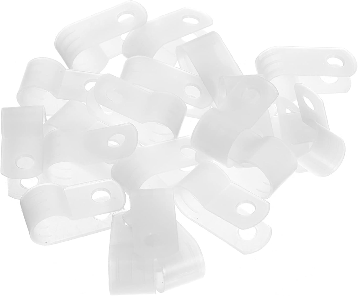 R-Type Nylon Cable Clips 1000pcs Rope Light Mounting Clips Waterproof Cable Holders for Wall Easy Installation for Ethernet and Outdoor Use