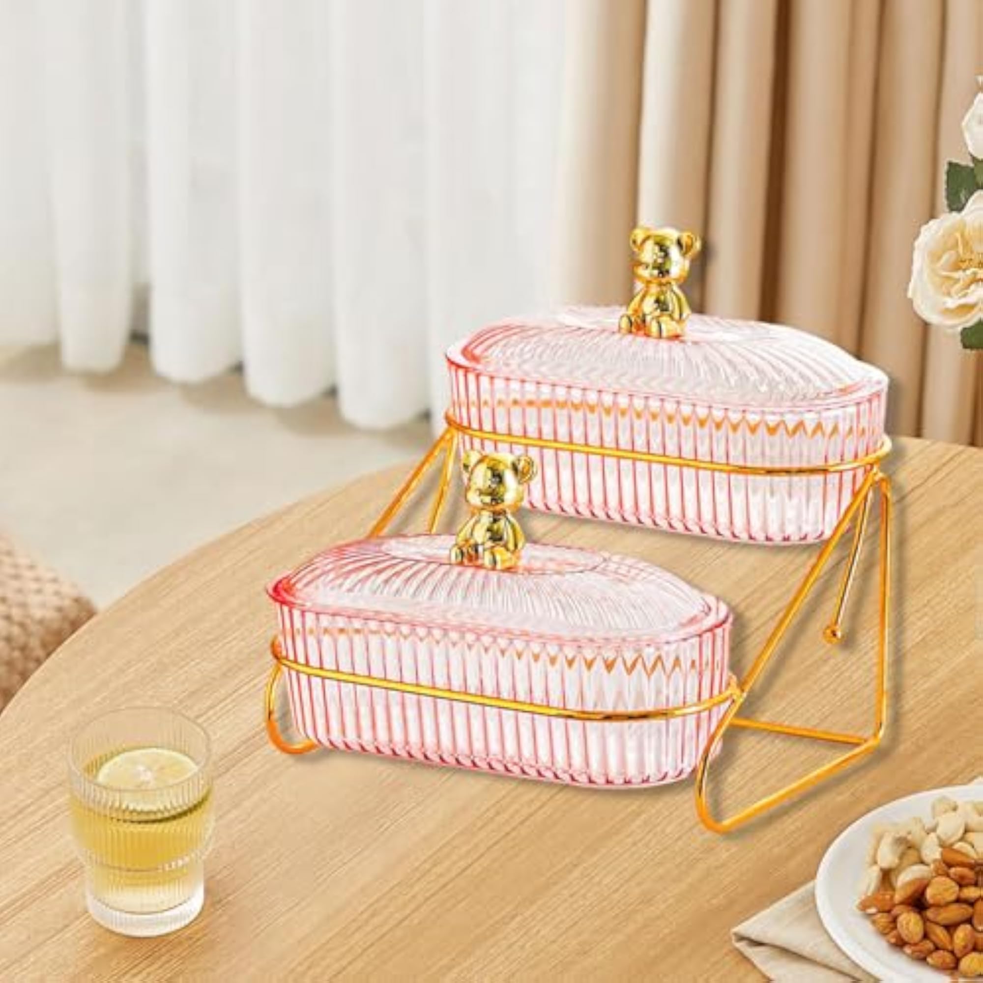 Snack Dried Fruit Dish with Lid Storage Container