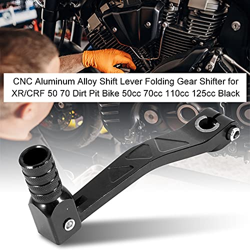 Gorgeri Folding Shift Lever Cnc Aluminum Alloy Shift Lever Folding Gear Shifter For Xr/Crf 50 70 Dirt Pit Bike 50Cc 70Cc 110Cc 125Cc Black #TOP2