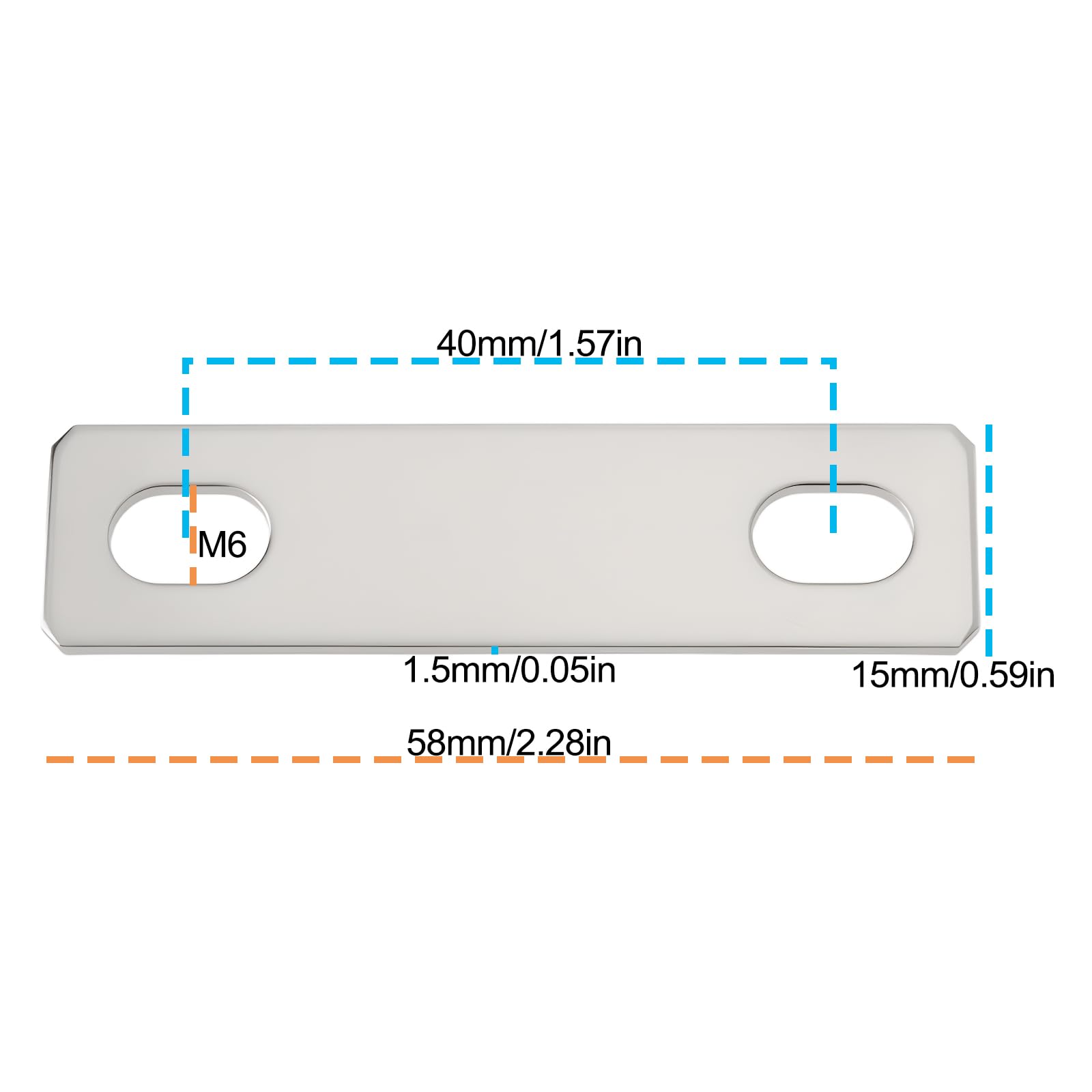 ECSiNG Lot de 4 connecteurs de barres de bus 40 mm compatibles avec les batteries au lithium Lifepo4