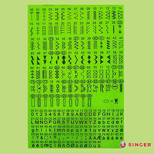 Máquina de coser Singer SC220-GRN - 200 puntos, Metal, Blanco, Verde