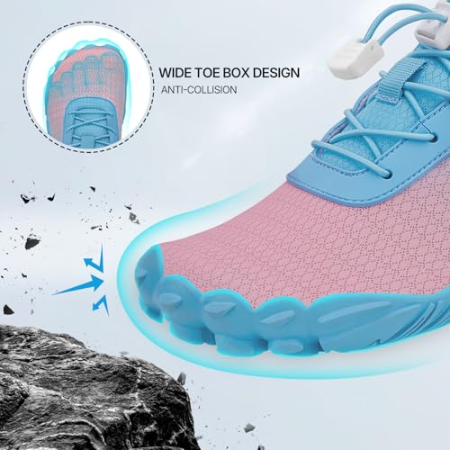 Image of ATHMILE Water Shoes for Men Women Quick Dry Aqua Shoes with Toe Protection | Non Slip Adult Barefoot Hiking Shoes for Beach Swim River Pool Kayaking Camping Boat Workout Cruise Vacation Outdoor