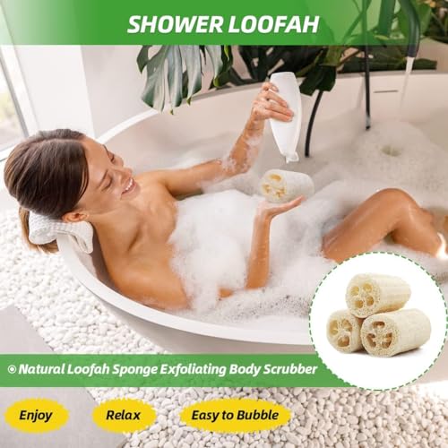 Esponja de lufa natural para platos y baño en pack ahorro 4