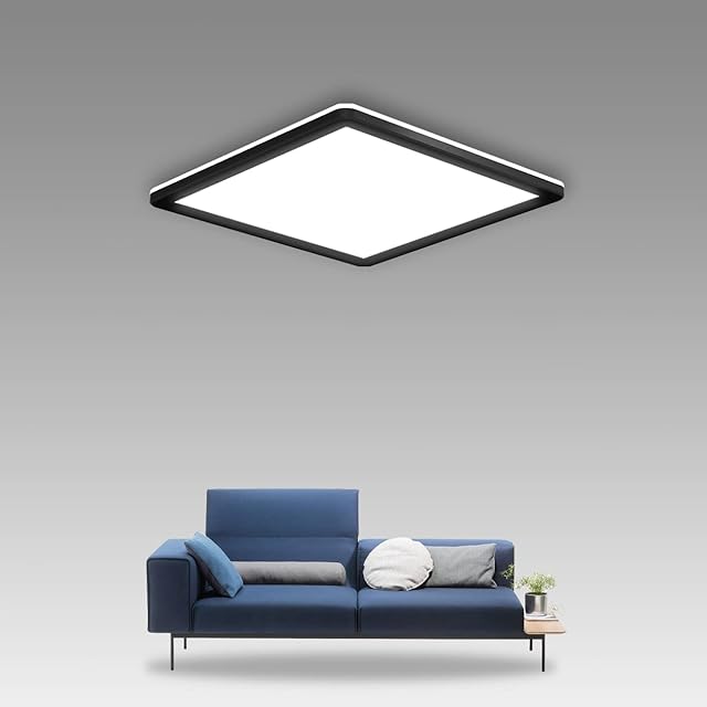 Bathroom Lights Ceiling, 20W 1950LM Ceiling Lights 150W Equivalent, 5000K Daylight White & IP44 Waterproof LED Ceiling Light , Square Flush Ceiling Light for Kitchen Hallway Porch Toilet Garage Φ22cm