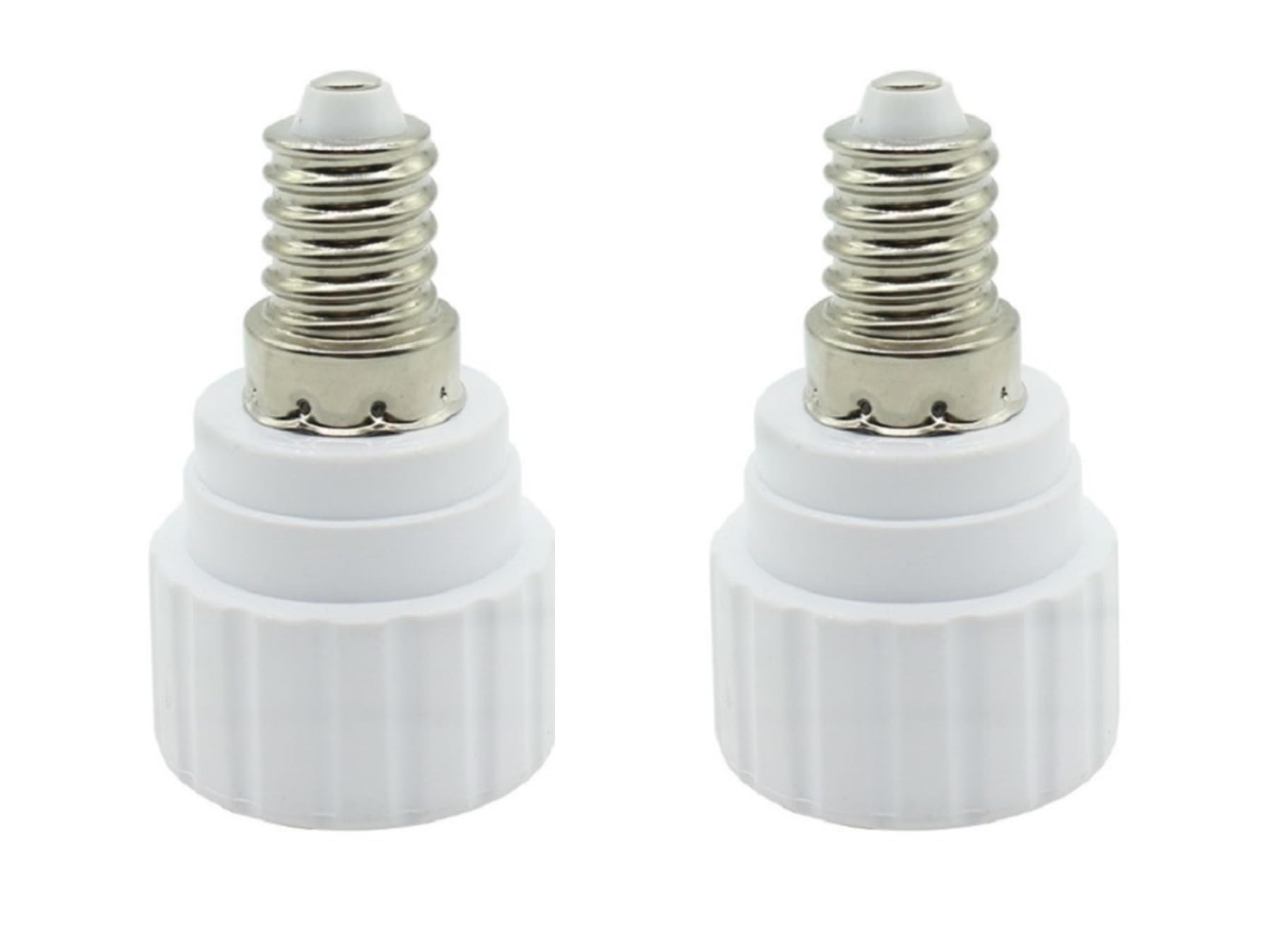 Pack of 2 Lamp Socket Adapter Converter Socket Adapter for Socket E14 E27 GU10 B22 for LED Halogen and Energy Saving Bulbs (2 x E14 to GU10)