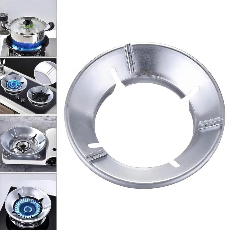 Image of Gas Saver Burner Stand | Burner Stand | Gas Saver Jali | Windproof Gas Saver Stand | Gas Saving Ring | Gas Saver Round Burner Stand, Suitable For All Gas Stove (SILVER, 2)