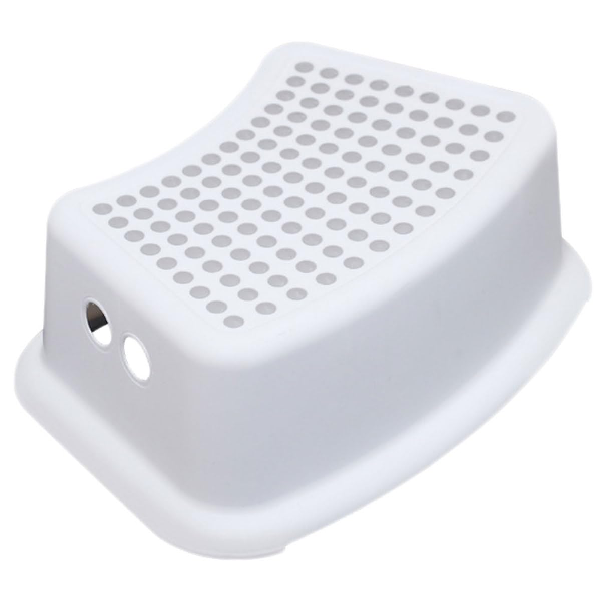 Sgabello Ragazzo Ragazza Antiscivolo in Plastica, Leggero e Portatile, per Bagno e Toilette, Struttura Rettangolare Robusta, Bianco per Ragazzo Ragazza