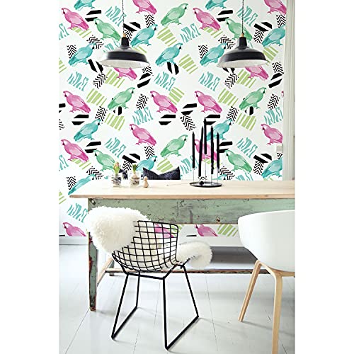 Papier peint Magic-Stick oiseau grand format sticker repositionnable