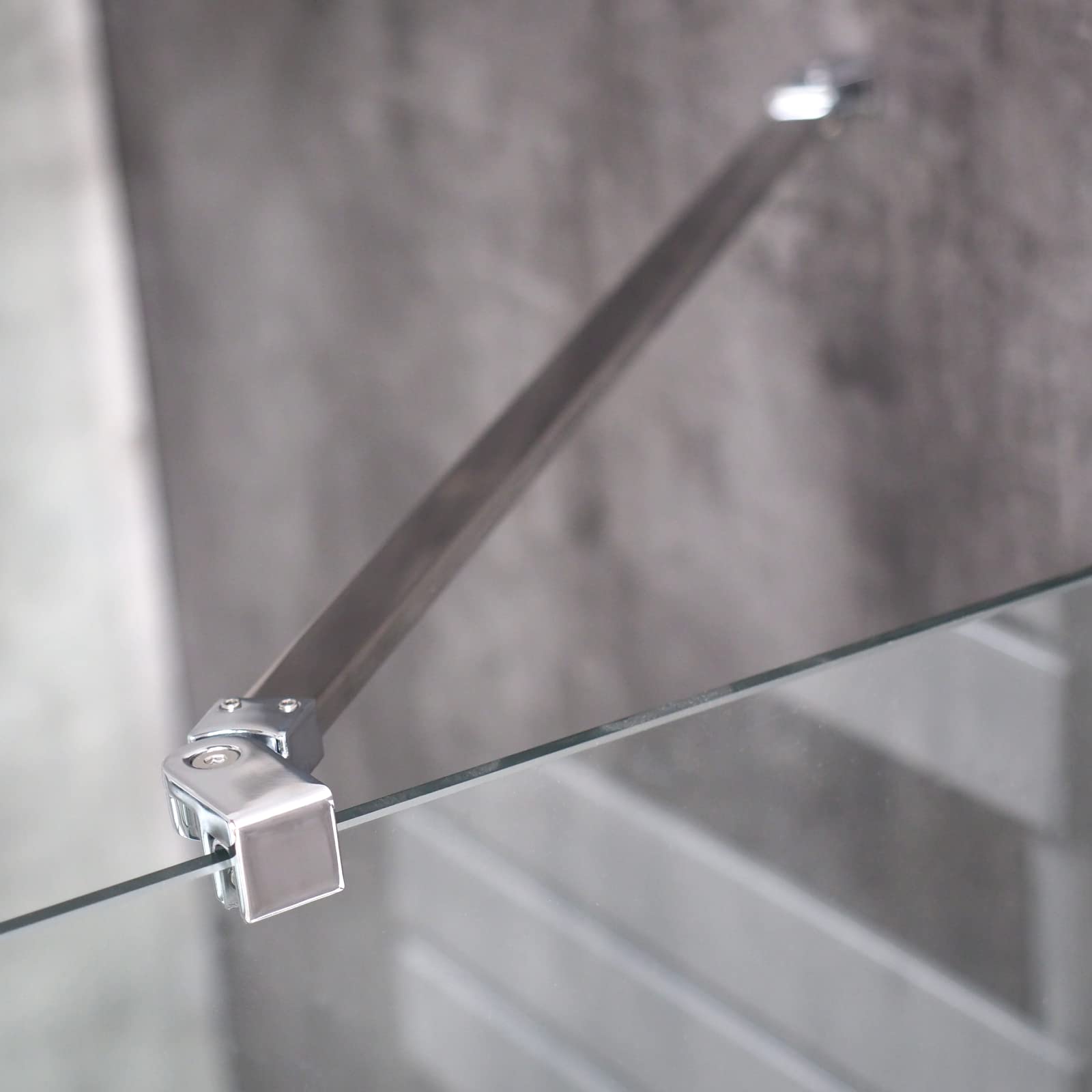 WITEN&NOCK Asta di stabilizzazione per pareti doccia 70 cm cabine doccia spessore vetro 6 mm 8 mm 10 mm girevole asta di supporto vetro-parete staffa di stabilizzazione in acciaio inossidabile