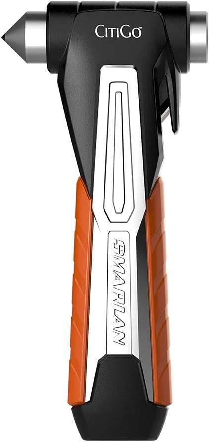 CITIGO Safety Hammer, Car Safety Hammer Emergency Escape Tool with Car Window Breaker and Seat Belt Cutter (Black)