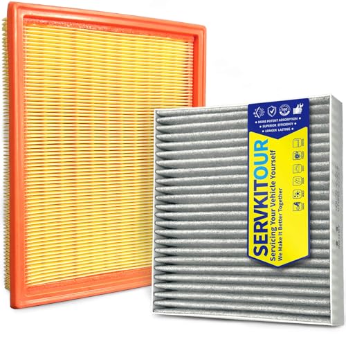 SERVKITOUR Juego de filtros de aire de cabina y motor para Nissan Pathfinder e INFINITI QX60 2022 2023 2024 2025, reemplaza CF12552, 272775NA1A, 165466TA0A, WA11687