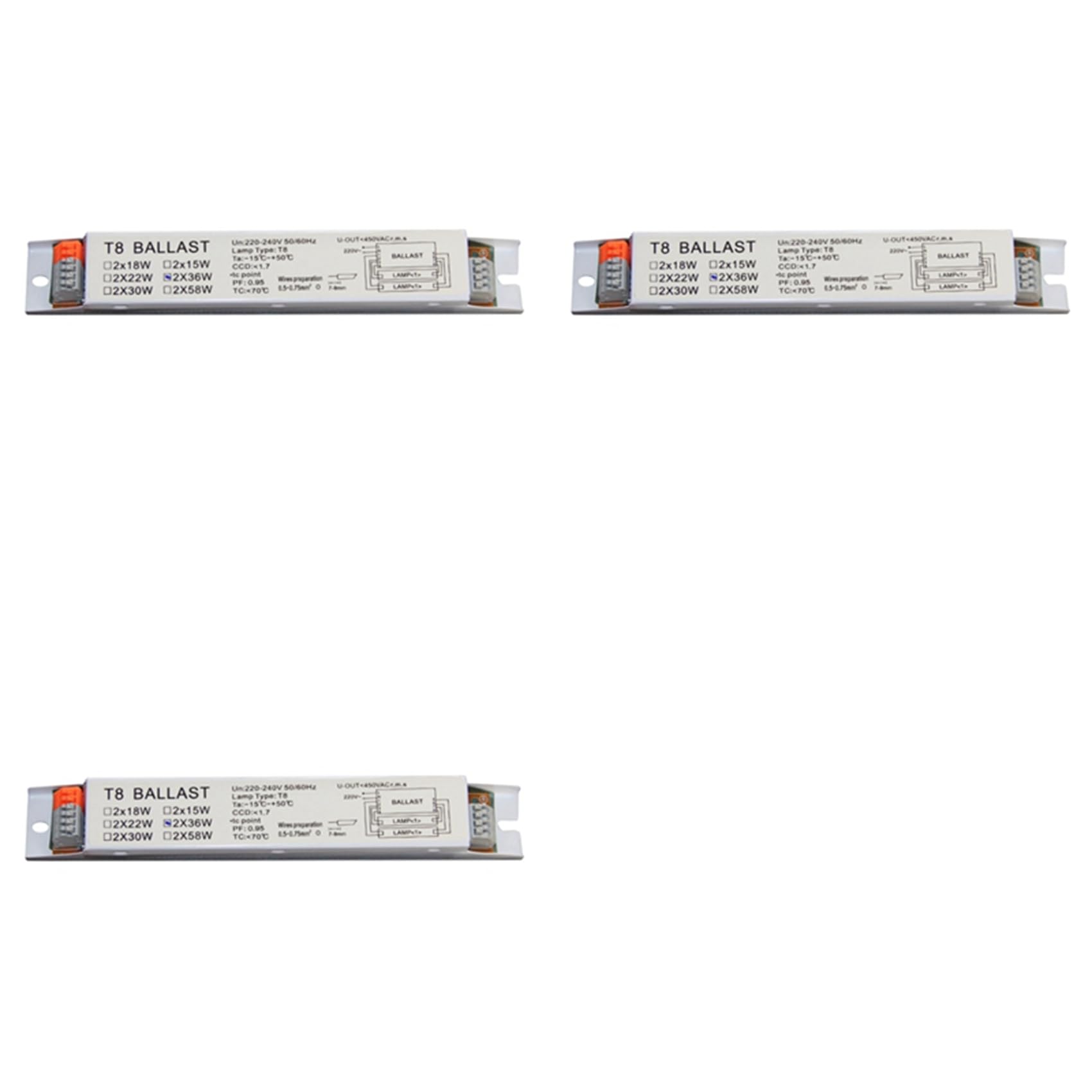Jnchdghwa As Shown 3X T8 2X36w Electronic Ballast For Uv Germicidal Lamp, Fluorescent Lamp For Iron Sheet