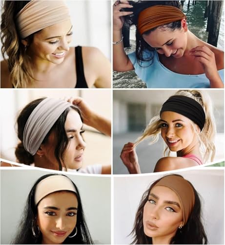 Image of Sweat Headbands for Men,6 Pack Workout Sports Hairband for Gym, Ideal for Fitness,Running,Cycling,Hike