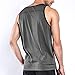 Ogeenier Men's Training Quick-Dry Sports Tank Top Shirt for Gym Fitness Bodybuilding Running Jogging,Grey,Large