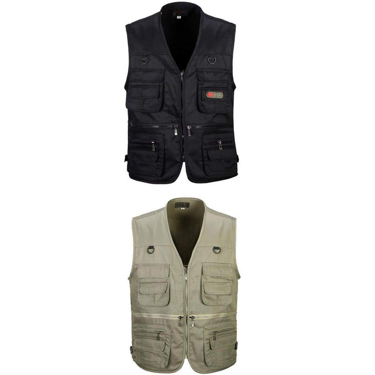 bnf BNF® 2 Pcs Men's Multi Pocket Waistcoat Fishing Outdoor Travel Photography Vest|Sporting Goods | Fishing | Clothing, Shoes & Accessories | Vests-picture-15