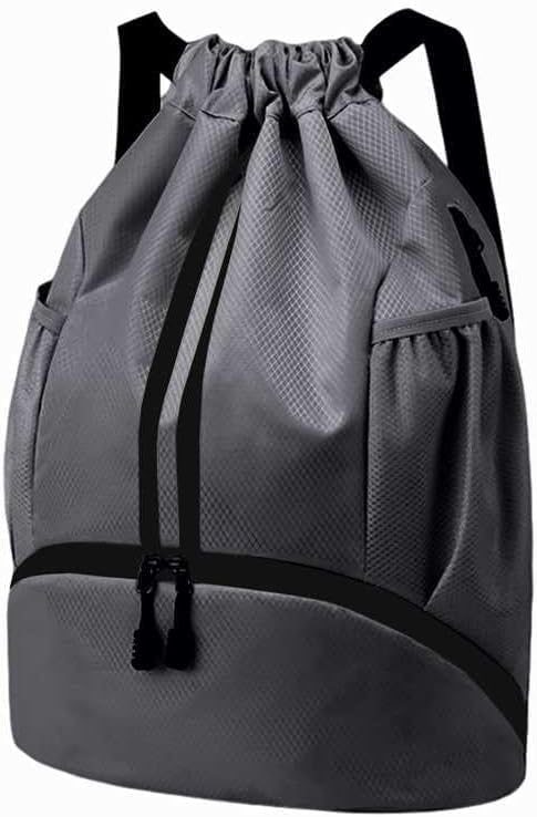 Image of Leosportz Sports Drawstring Bag Backpack for Men Women - Basketball Bag Gym Backpack Dedicated Shoe Compartment | Waterproof Large Space Gym Bag