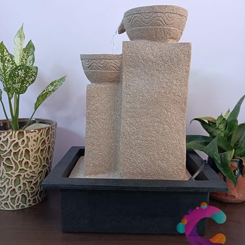 Image of Decorative Table Top Water Fountain for Home Decor /Office /Indoor & Outdoor /Garden /Puja Room /Vaastu (C-025)