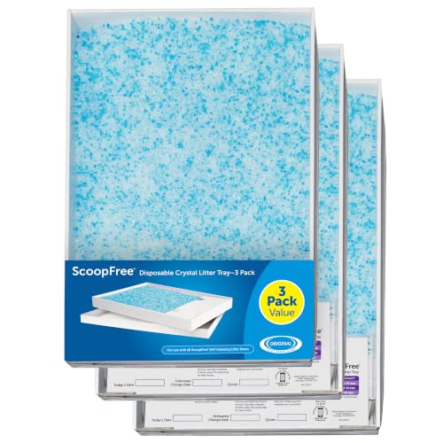 PetSafe ScoopFree Bandeja de Arena Cristal Azul, Pack de 3
