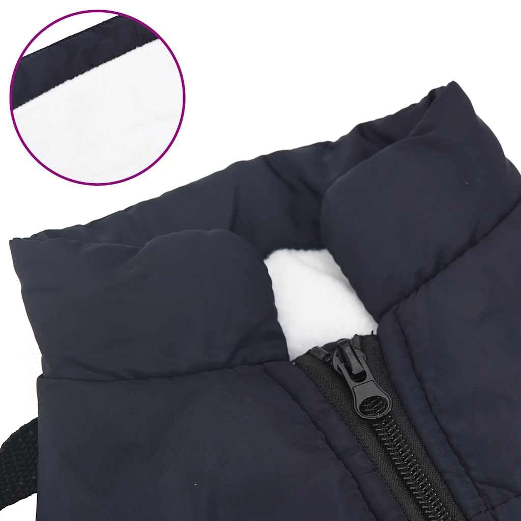 Abrigo para perro arnés impermeable azul marino L32 con arnés ajustable reflectante y forro cálido para invierno al aire libre paseos en lluvia y viento