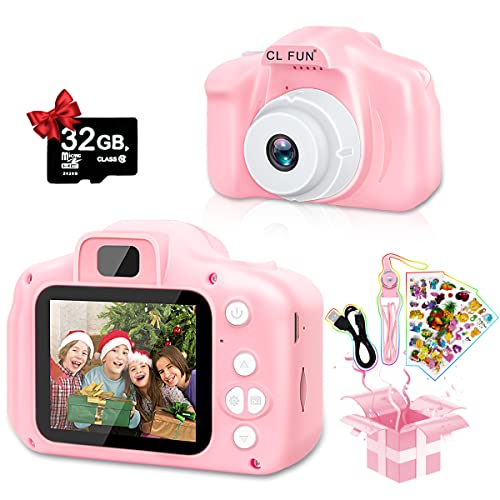 CL FUN Upgraded Kids Selfie Camera for Girls Age 3-9, ...