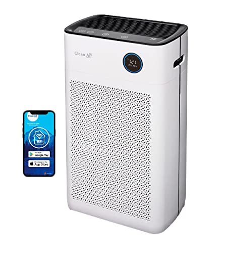 Clean Air Optima CA-509Pro SMART Purificador de aire inteligente HEPA UV-C - Ventilador muy silencioso  10 dB(A) - 400 m³ de aire sin partículas por hora - Adecuado para habitaciones de hasta 90