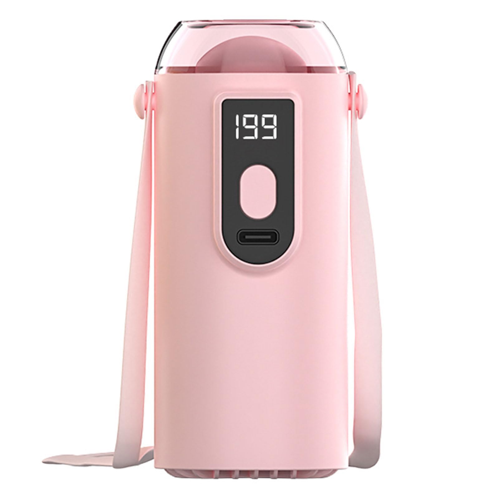 NMFLAB 199 Speed Desk Fan Rechargeable Small Travel Camping Table Strong Quiet Digital Display for Bedroom Travel Quiet Clip with LED Screen