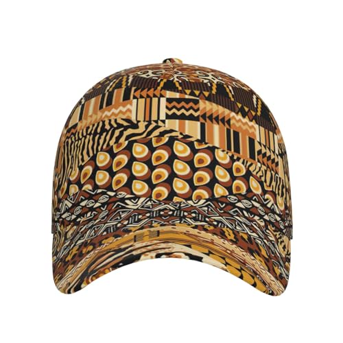 Casquette de baseball animal délavée avec trou queue de cheval et patchwork ethnique