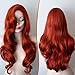 KKbeauty 28” Jessica Rabbit Long Wavy Copper Red Cosplay Wig Spiral Curly Anime Heat Resistant Hair for Women