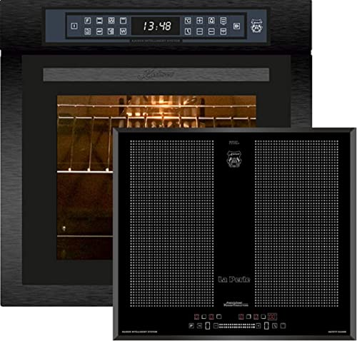 Kaiser Induktions Herd-Set EH 6306 RS +KCT 67 FIN La Perle, Einbaubackofen,Schwarzes Stahl, schwarzes Glas,79L 15 Fkt…