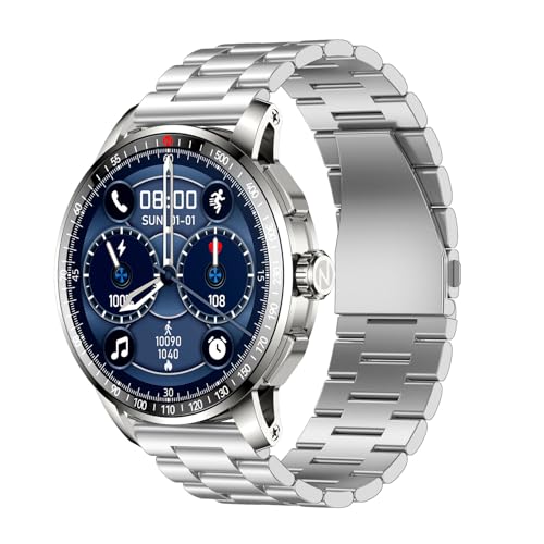 Image of itel Unicorn Max Smartwatch with 1.43 inch AMOLED Display, 1000 Nits Brightness, AI Voice Assistant, Bluetooth V5.3, IP68 Waterproof, 200+ Watch Faces, 100+ Sports Modes (Aluminum Silver)