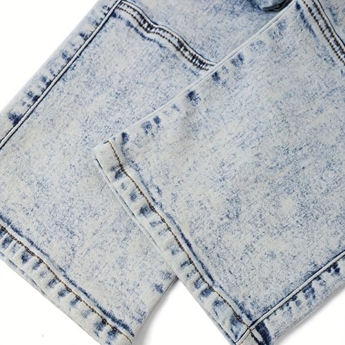 Kids Multi Pocket Cargo Pants Button Cargo Pants High Waist Wash Casual Joggers Kids Girls Wide Leg Jeans4