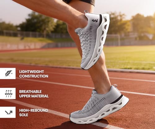 Image of LOUIS STITCH Men's Lightweight Knitted Athleisure Sport Shoes | Casual Lace-Up Sneaker and Athleisure Wear | Perfect for Casual, Gym & Travel Wear | LS-AT-RFKN