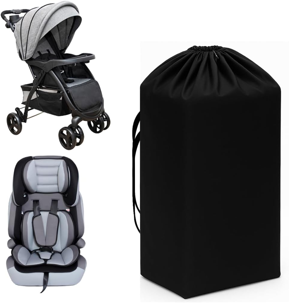 KHOOBREZ Waterproof Rain and Travel Bag Cover for Stroller, Pram, Baby Car Seat SSC(Black)