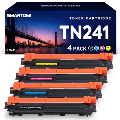 SMARTOMI TN241 TN245 Cartucho de Tóner Compatibles con Brother TN 241 TN 245 para Brother DCP 9020CDW HL 3140CW DCP 9015CDW HL 3150CDW MFC 9340CDW HL 3170CDW MFC 9330CDW y MFC 9130CW DCP 9020CDN