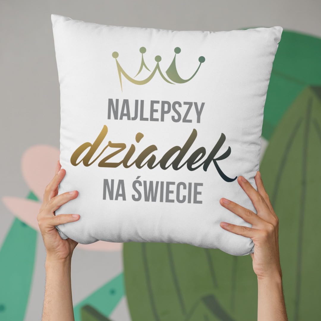 Najlepszy dziadek na świecie - poduszka z nadrukiem prezent dla dziadka