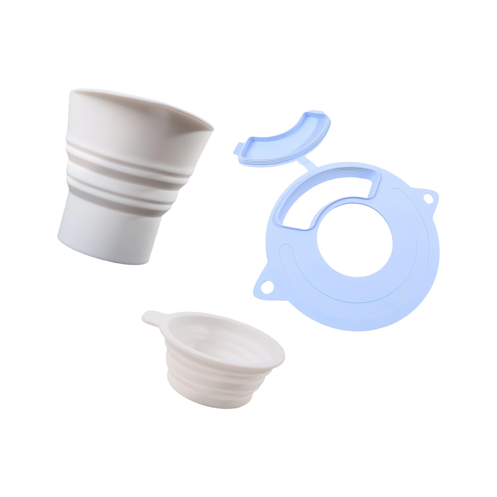 Premium Silicone Flour Funnel with Splash Cover and Measuring Bowl for Efficient Baking, Kitchen Utensils, Precision Measuring Cup for Flour