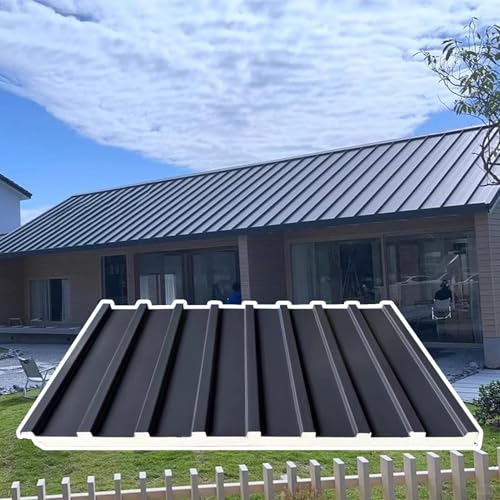 Paquete de 5 paneles aislados de aluminio para techos – 4,5 cm de grosor para invernaderos, cobertizos al aire libre, cubiertas de patio