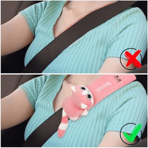 Miniatura 5 de Uraqt Almohadillas Cinturon Coche Niños, 2pcs Protector Cinturon Coche, Almohadillas Para Cinturón De Seguridad De Viaje, Funda Cinturon Coche Para Adulto Niños Para Protegen Hombro Cuello